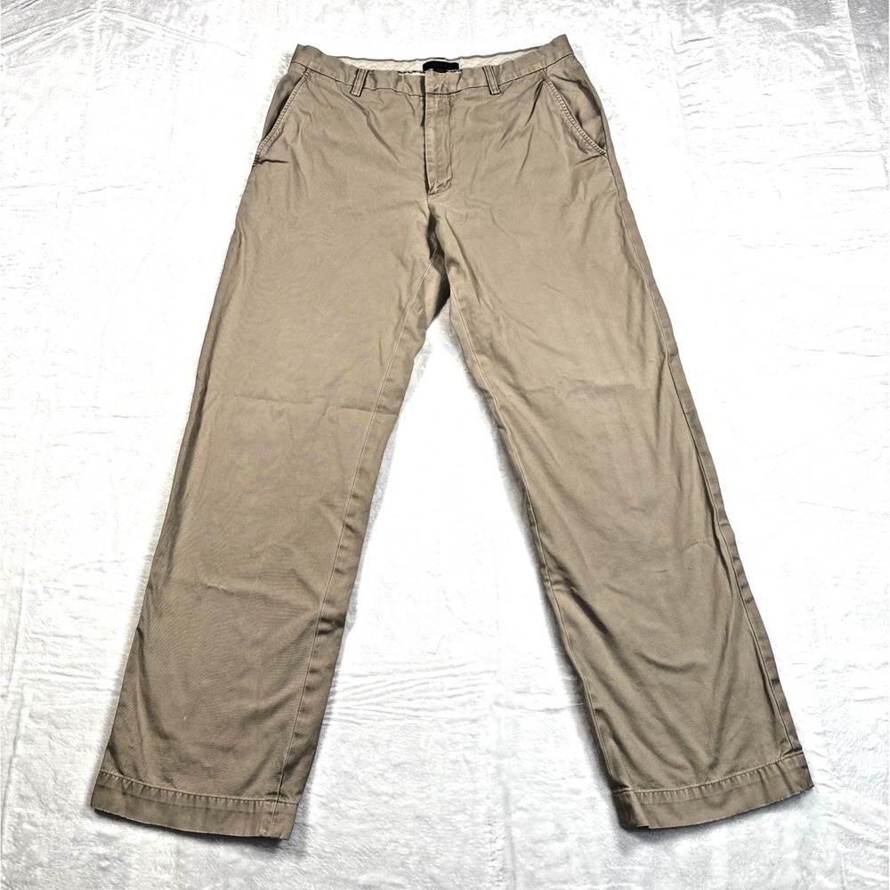 Banana Republic Chinos Mens 34x32 Khaki Relaxed Fit Dawson Cotton‎ Pants